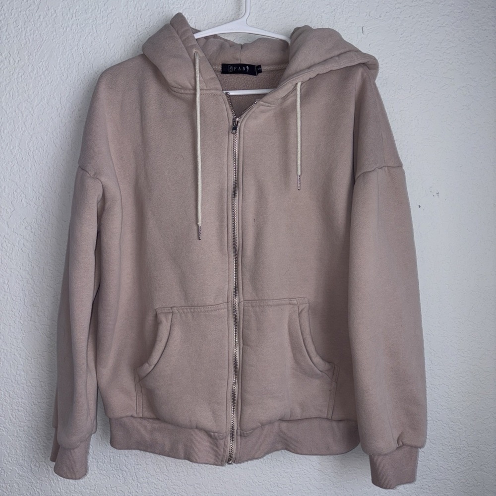 Thick Cozy Athletic Zip Hooded Hoodie Sweatshirt EFAN Womens Size Small